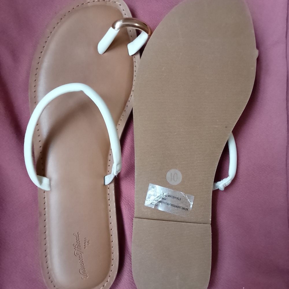 Women's White Sandals - Picture 3 of 4